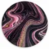 Marmerlook - Roze - Paars - Goud - Luxe - Marmer Wandcirkel kunststof plaat 5mm dik klein -3d