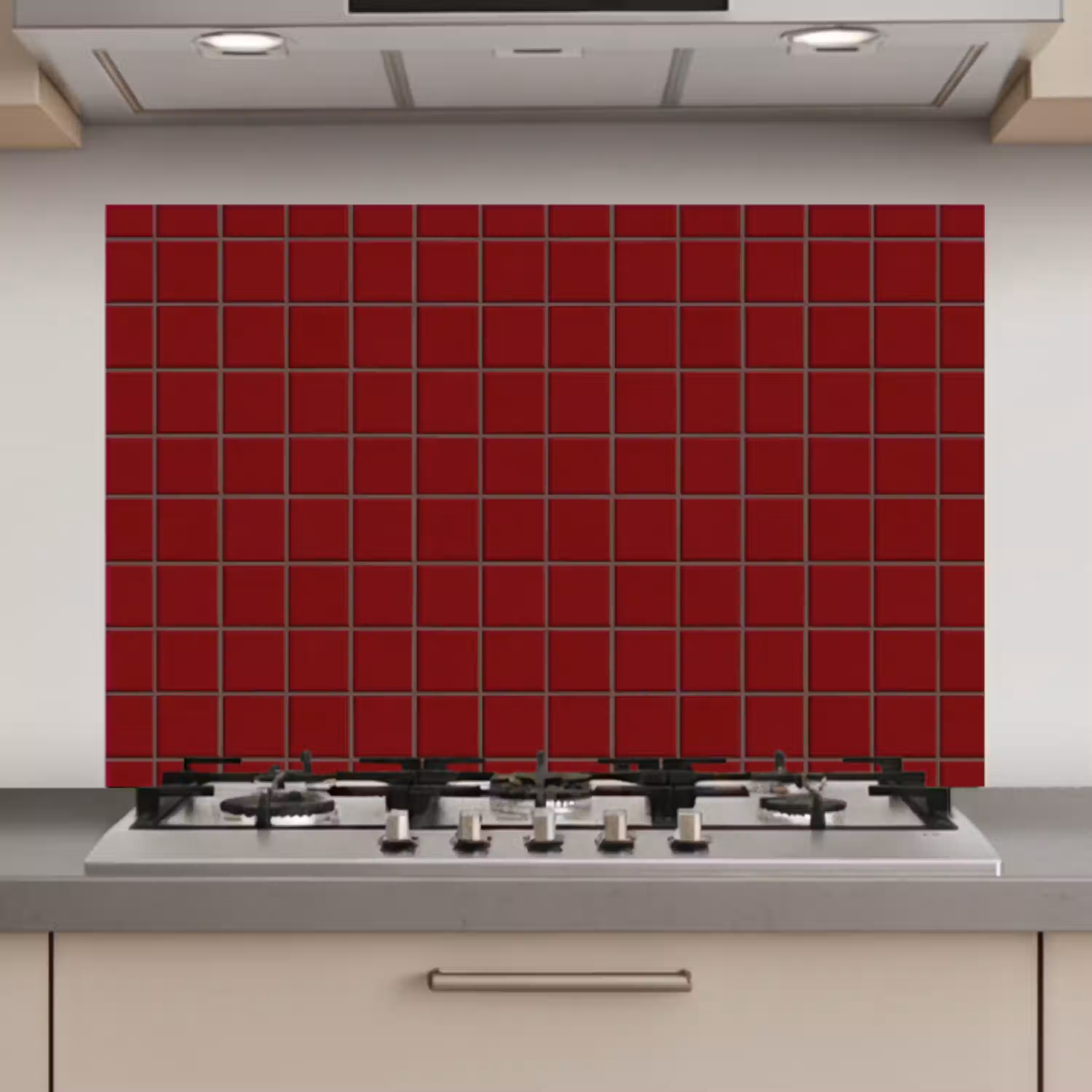 Patroon - Tegels - Burgundy keuken achterwand spatscherm klein 900 -3d_website