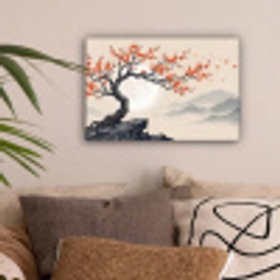Aziatisch - Bloesem - Rood canvas 2cm klein -sfeer1