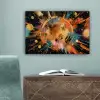 Explosie - Verfstructuur - Goud - Abstract canvas 2cm klein -sfeer4
