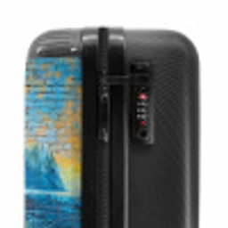 Kleurrijke Mona Lisa in graffiti stijl NBS - Handbagage koffer - Unisex middel -slot