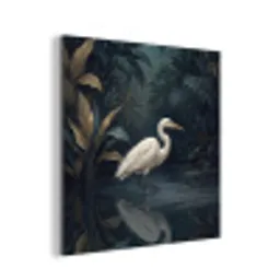 Reiger - Water - Natuur - Modern - Wit aluminium wit klein -3d