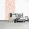 Roze - Veren - Patroon fotobehang vinyl groot 64 -slaapkamer