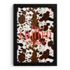 Koeienprint - Limited edition - Rood fotolijst zwart zonder passe partout klein -3d