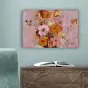 Schilderij - Bloemen - Rustiek - Roze canvas 2cm klein -sfeer4