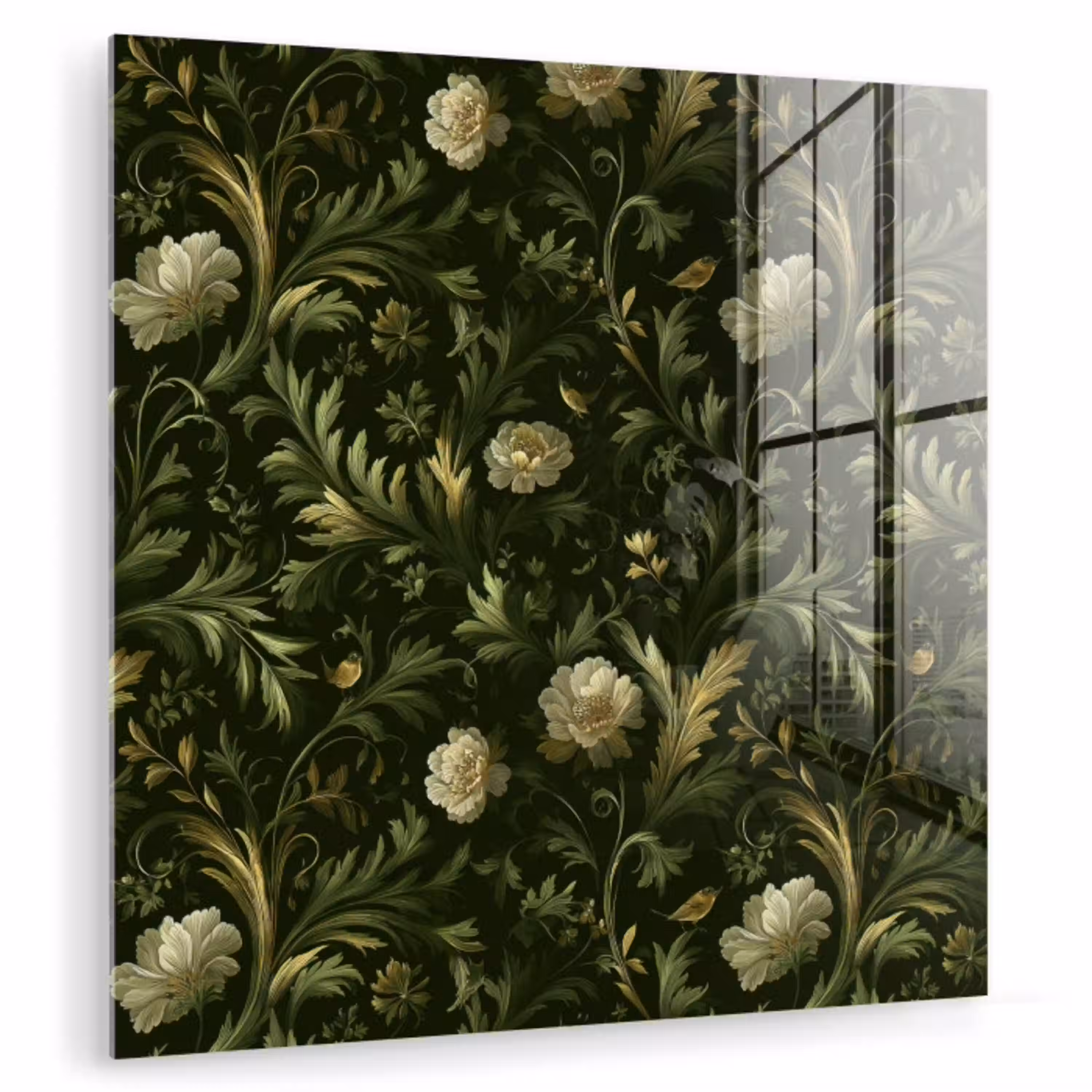 Botanisch - Naadloos - Bloemen plexiglas 5mm klein 11 -zzzproduct_nieuw