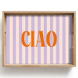 Ciao - Quote - Pastel - Strepen Dienblad Rechthoek middel -z3d_shopping
