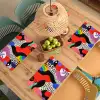 Abstract - Vormen - Kleuren - Stippen Placemat vinyl groot -zzsfeer5_Kitchenyeah-website