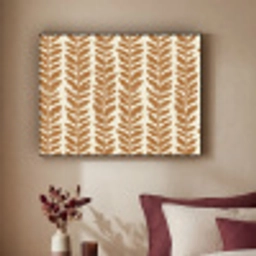 Textuur - Bladeren - Oker Textielframe zwart klein 947 -sfeer1