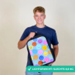 Vrolijk patroon van smileys Rugzak - Zwart middel -sfeer7_NL