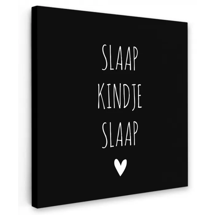 Quotes - Slaap kindje slaap - Spreuken Tuinposter op houten frame 2 cm dik klein -3d