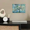 Amandelbloesem boom - Blauw - Abstract poster papier klein -sfeer1