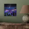 Bloemen - Nacht - Lupine - Sterrenhemel - Paars - Natuur aluminium wit klein -sfeer2