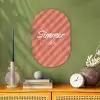 Simmer - Hartjes - Strepen - Roze Wandcirkel Ovaal Forex klein -sfeer2