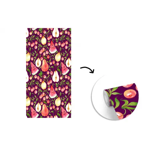 Donker - Bladeren - Fruit - Patroon fotobehang vinyl groot 64 -3d