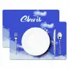 Sky is not the limit - Blauwe lucht - Wolken Placemat vinyl groot -zzsfeer2_Kitchenyeah-website