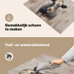 Koe - Portret - Dieren - Modern Inductie beschemer met haakjes klein -ky-schoon-nl