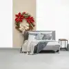 Deurkrans - Strik - Kerst - Rood - Groen fotobehang vinyl groot -slaapkamer