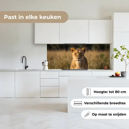 Leeuwin - Gras - Geel keuken achterwand 2 middel -sfeer4_NL