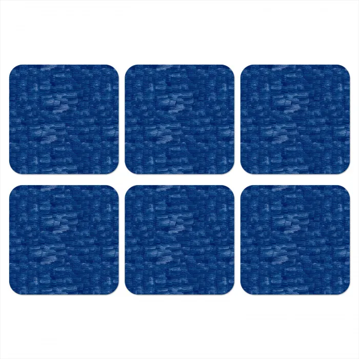 Verf - Strepen - Blauw onderzetter kurk middel 366 -3d