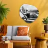 Glamour - Modern - Zwart - Wit Wandcirkel Organisch Aluminium middel -sfeer4