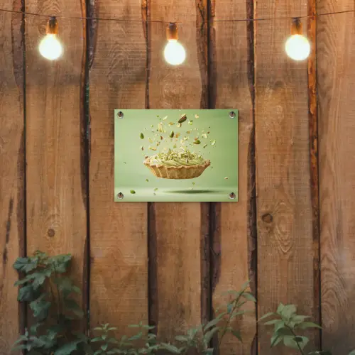 Pistache - Taart - Noten - Eten tuinposter los doek klein -sfeer1