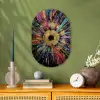 Explosie - Goud - Kleurrijk - Abstract Wandcirkel Ovaal Forex klein -sfeer2