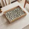 Zebra - Print - Klassiek - Zwart Dienblad Rechthoek middel 911 -sfeer1