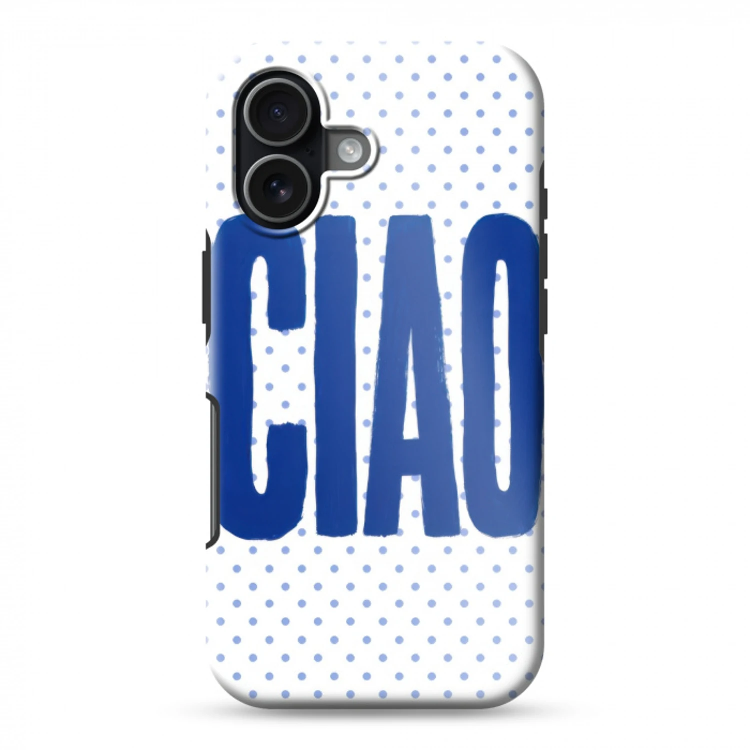 Ciao - Blauw - Stippen Toughcase MagSafe Apple iPhone 17 klein -3d