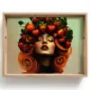 Vrouw - Aardbeien - Kroon Dienblad Rechthoek middel -z3d_shopping
