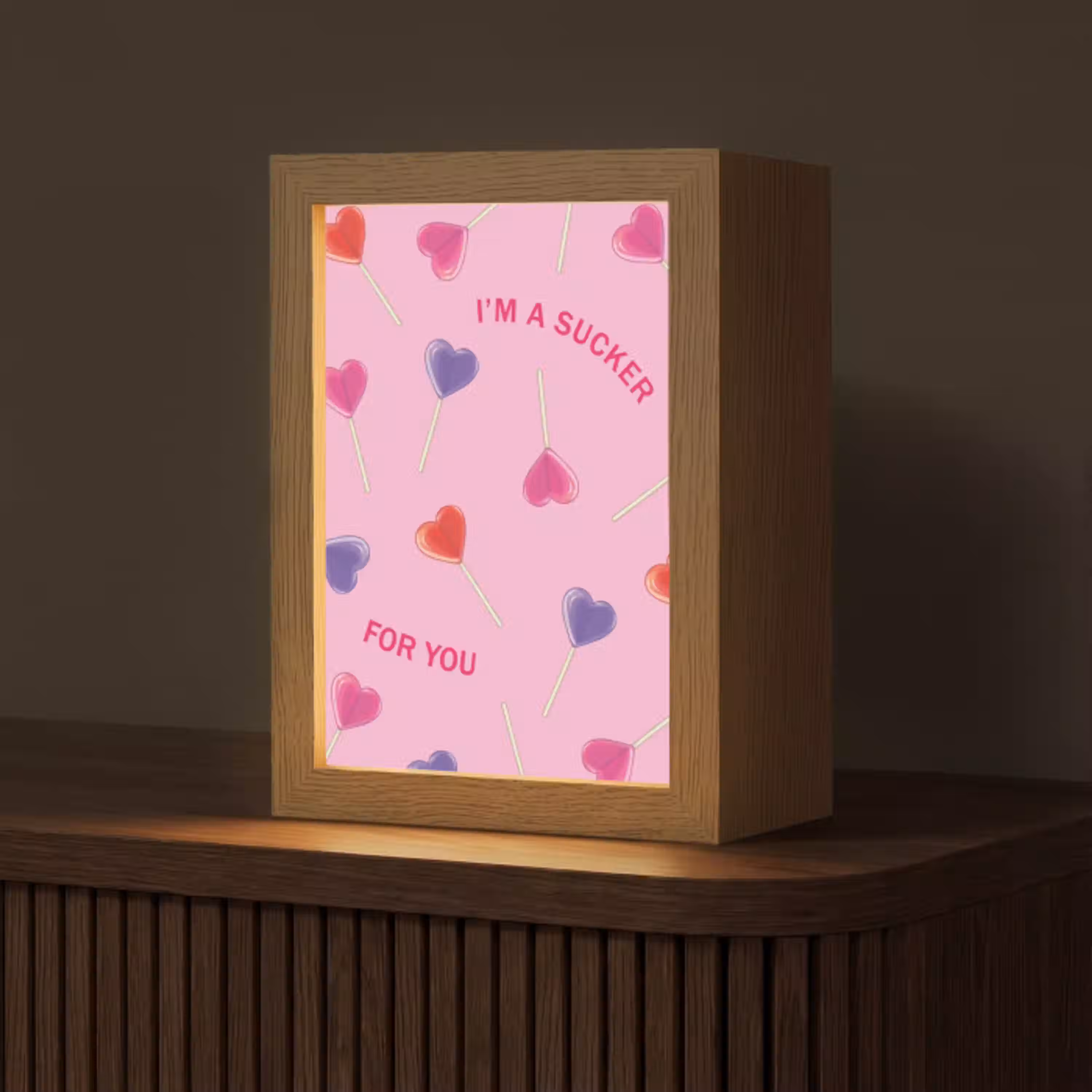Lolly - Valentijn - Illustratie - Snoep Light Box met kabel (Tafellamp) klein -z3d_website