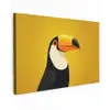Toekan - Minimalistisch - Snavel - Oranje Tuinposter op houten frame 2 cm dik klein -3d