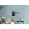 Boeddha - Grijs - Spiritualiteit - Buddha beeld - Religie Muursticker klein -plant