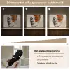 Gezicht - Cirkels - Kunst - Modern Light Box met batterij (Wandlamp) middel -USP_dimbaarNL