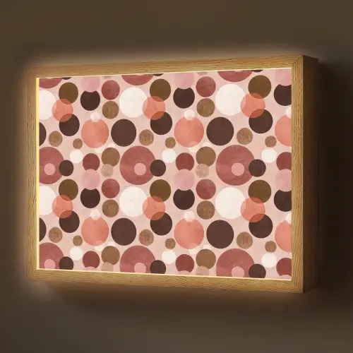 Cirkels - Modern - Kleurrijk Light Box met batterij (Wandlamp) middel 907 -z3d_website