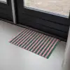 Verticale strepen - Groen - Roze Deurmat klein 898 -sfeer2