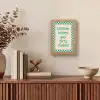 Quote - Groen - Geblokt - Keuken Light Box met kabel (Tafellamp) klein -sfeer2
