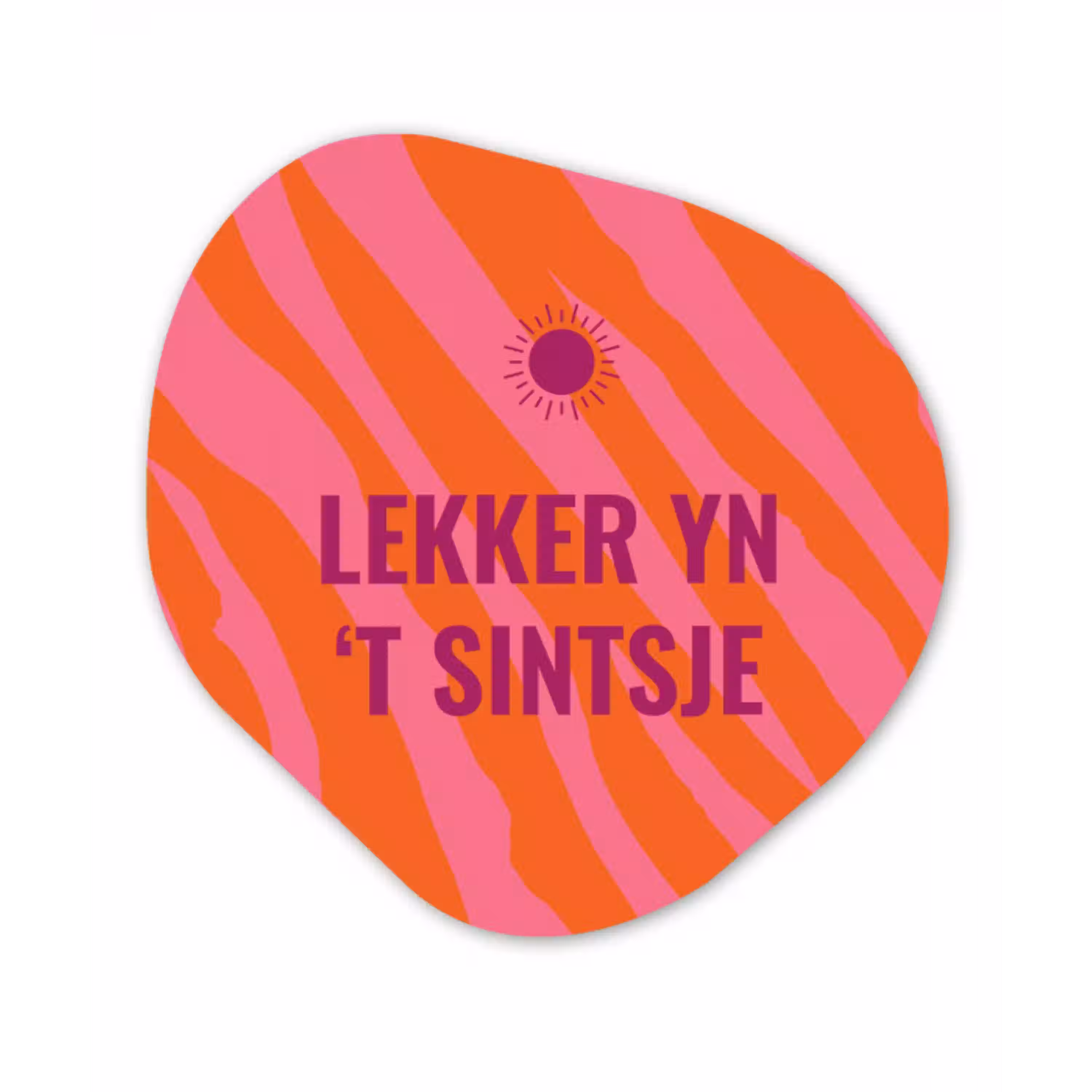 Quote - Zomer - Roze Wandcirkel Organisch Plexiglas middel -3d