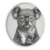Koala - Bril - Toilet Akoestische PET Vilt - Rond klein -3d
