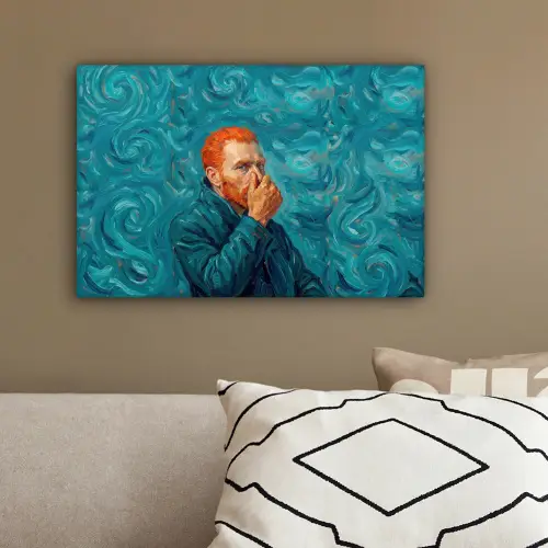 Portret - Klassiek - Blauw canvas 2cm klein -sfeer3