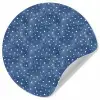 Frans - Citroen -  Stippen - Wit - Blauw Wandcirkel behangsticker klein 186 -3d