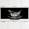 Water - Splash - Water - Zwart keuken achterwand 2 middel -3d