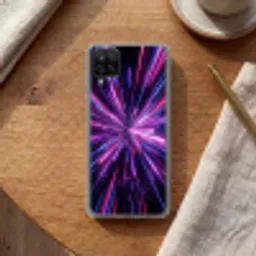 Lichtsnelheid - Ruimte - Roze - Paars Telefoonhoesje Samsung Galaxy A12 klein -sfeer1