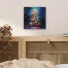 Kerstboom - Kerst - Abstract - Kleurrijk aluminium wit klein -sfeer3