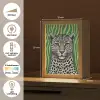 Panter - Zebrapatroon - Groen Light Box met kabel (Tafellamp) klein -USP_NL