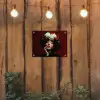Vrouw - Kersen - Slagroom tuinposter los doek klein -sfeer1