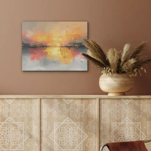 Modern - Abstract - Goud - Roze PET vilt klein -sfeer4