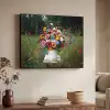 Bloemen - Krukje - Gieter - Veld Textielframe zwart klein -sfeer3