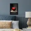 Apple - Hart - Rood fotolijst zwart zonder passe partout klein -sfeer3