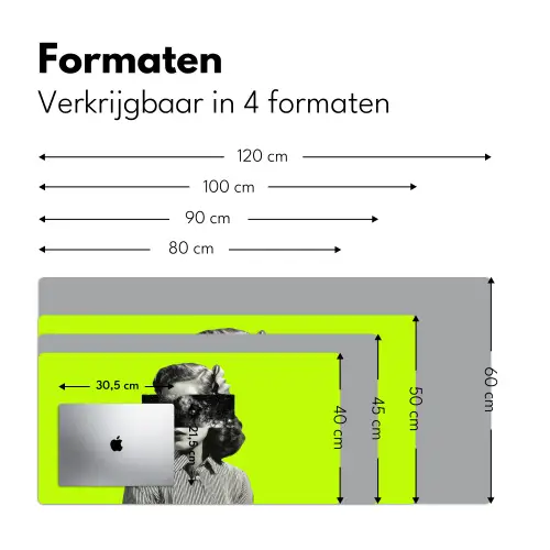 Vrouw - Sterrenhemel - Groen Muismat XXL klein -sfeer5